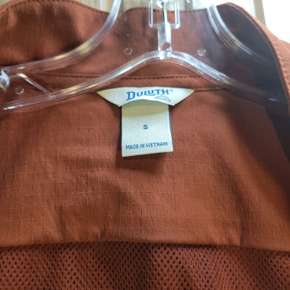 Duluth Trading Co Womens Utility Vest Rust Orange Ripstop Fishing Hiking Small - Picture 2 of 11